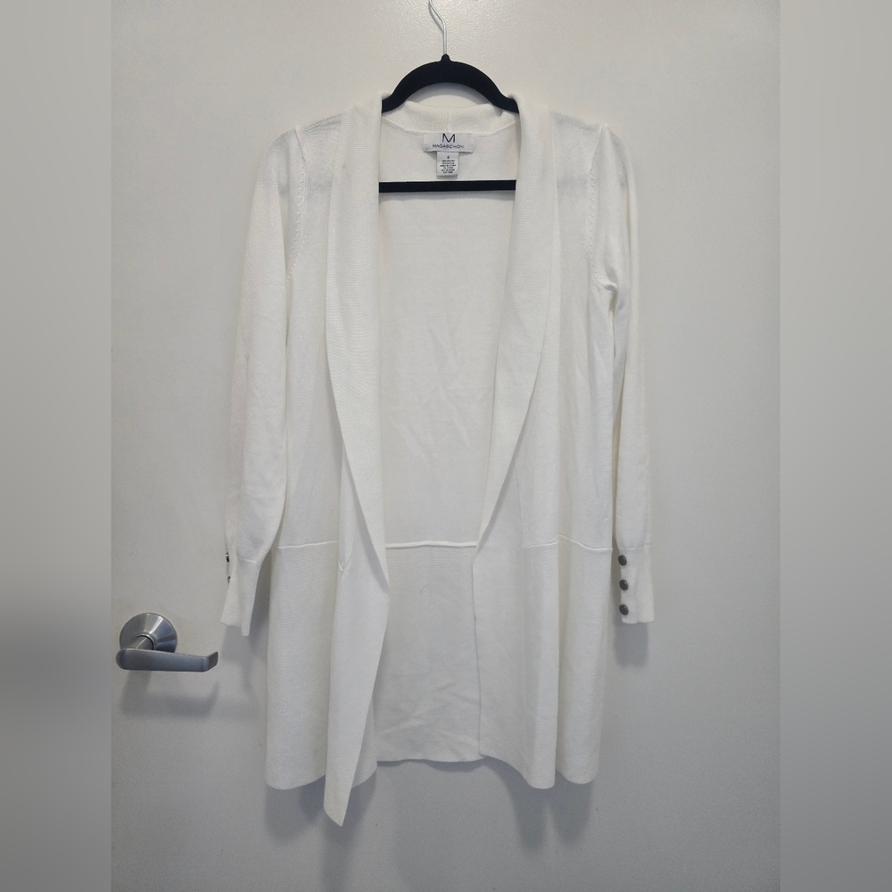 Magaschoni White Rayon Blend Top
